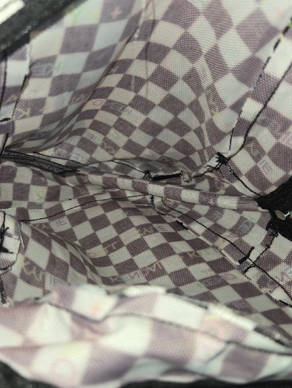 Kendall & Kylie Black White Checkerboard Mini Backpack with Multicolor Logo